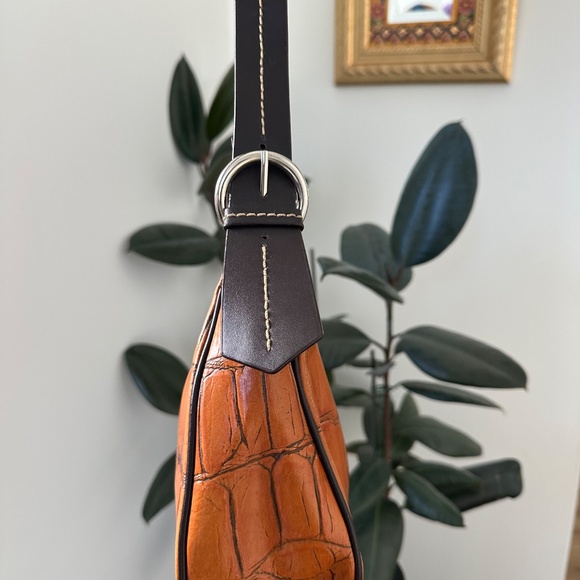 Women’s Hobo Vintage Faux Leather Crocodile Print Coldwater Creek Bag - Picture 3 of 7